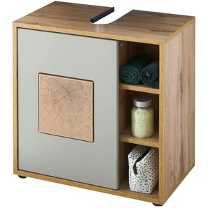 Waschbeckenunterschrank - holzfarben - Materialmix - 60 cm - 60 cm - cm 35,0 | Möbel Kraft