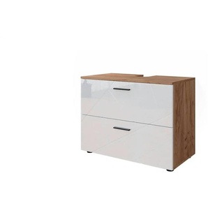 Waschbeckenunterschrank - holzfarben - Materialmix - 80 cm - 58,6 cm | Möbel Kraft