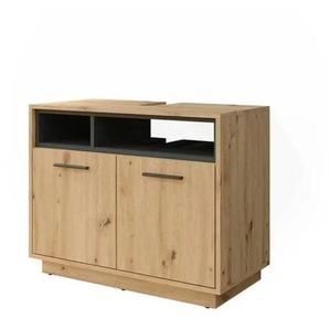 Waschbeckenunterschrank - holzfarben - Materialmix - 80 cm - 64 cm | Möbel Kraft