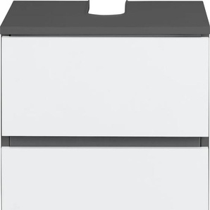 Waschbeckenunterschrank HOME AFFAIRE Wisla Schränke Gr. B/H/T: 40 cm x 55 cm x 35 cm, 1 St., grau (anthrazit, weiß) Bad-Waschbecken-Unterschränke