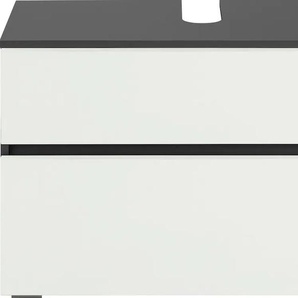 Waschbeckenunterschrank HOME AFFAIRE Wisla Schränke Gr. B/H/T: 80 cm x 55 cm x 35 cm, grau (anthrazit, weiß) Bad-Waschbecken-Unterschränke