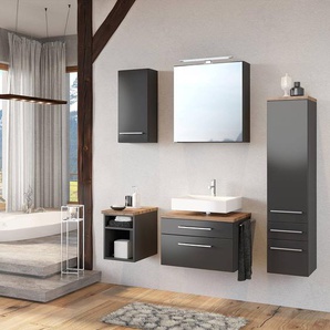 Waschbeckenunterschrank I 60 x 41 x 47cm Grau/Anthrazit