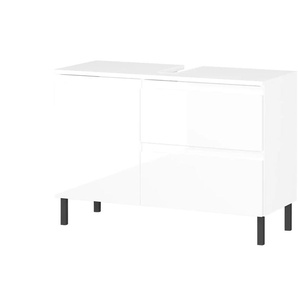 Waschbeckenunterschrank Ischgl - weiß - Materialmix - 80 cm - 56 cm - cm 34,0 | Möbel Kraft