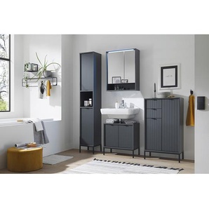 Waschbeckenunterschrank 60 x 60 x 33cm Grau/Matt Grau