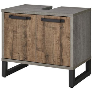 Waschbeckenunterschrank  Luganer See ¦ holzfarben ¦ Maße (cm): B: 70 H: 63 T: 45.0