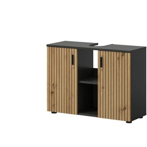 Waschbeckenunterschrank Mönchsee ¦ grau ¦ Maße (cm): B: 80 H: 59