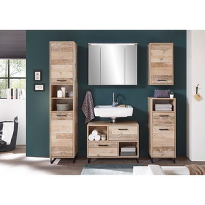 Waschbeckenunterschrank 80 x 61 x 37cm Braun