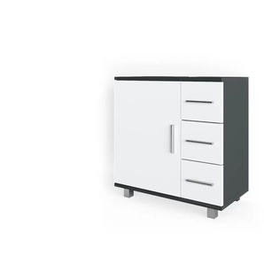 Waschbeckenunterschrank - schwarz - Materialmix - 60 cm - 60,8 cm | Möbel Kraft