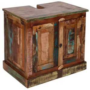 Waschbeckenunterschrank Seaside Massivholz Recycletes Holz Shabby Chic Indien Indisch