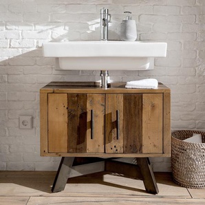 Waschbeckenunterschrank 68 x 56 x 33cm Braun