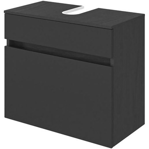 Waschbeckenunterschrank Tira 60 x 55 x 35cm Grau/Matt Grau