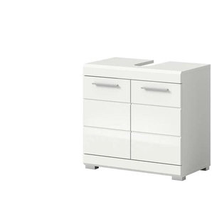 Waschbeckenunterschrank SCHLOONSEE  Breite 60cm  2 Tür  2 Fächer  mit Siphonausschnitt  MDF-Front in verschiedenen Farben erhältlich  Badmöbel  Badschrank  Kommode  Bad  Schloonsee ¦ weiß ¦ Maße (cm): B: 60 H: 56