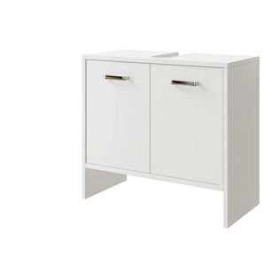 Waschbeckenunterschrank - weiß - Materialmix - 60,6 cm - 54,3 cm | Möbel Kraft