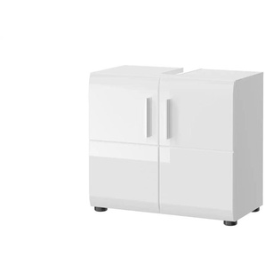 Waschbeckenunterschrank - weiß - Materialmix - 60 cm - 54 cm - cm 32,0 | Möbel Kraft