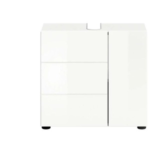 Waschbeckenunterschrank - weiß - Materialmix - 60 cm - 56 cm - cm 34,0 | Möbel Kraft