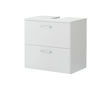 Waschbeckenunterschrank - weiß - Materialmix - 60 cm - 57 cm - cm 39,0 | Möbel Kraft