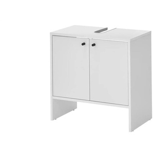 Waschbeckenunterschrank - weiß - Materialmix - 60 cm - 60 cm - cm 35,0 | Möbel Kraft