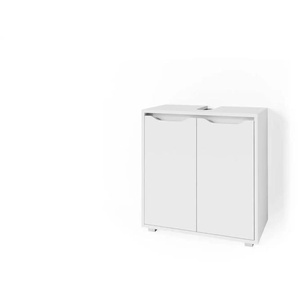 Waschbeckenunterschrank - weiß - Materialmix - 60 cm - 62,5 cm | Möbel Kraft