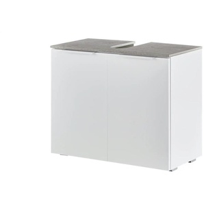 Waschbeckenunterschrank - weiß - Materialmix - 70 cm - 58,1 cm - cm 35,0 | Möbel Kraft