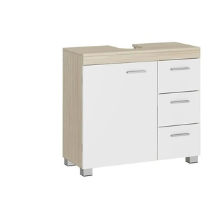 Waschbeckenunterschrank - weiß - Materialmix - 70 cm - 64 cm | Möbel Kraft