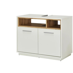 Waschbeckenunterschrank - weiß - Materialmix - 80 cm - 64 cm - cm 40,0 | Möbel Kraft