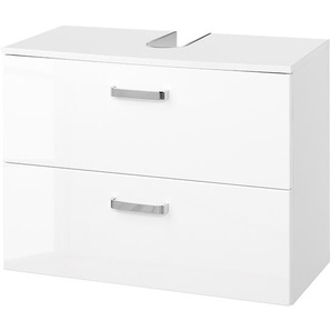 Waschbeckenunterschrank I 70cm Weiß/Hochglanz Weiß/Weiß