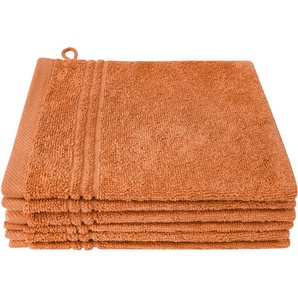 Waschhandschuh DYCKHOFF Nature Waschlappen Gr. B/L: 16 cm x 21 cm, orange (terra) Waschhandschuhe Waschlappen