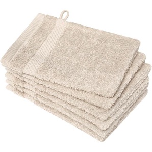 Waschhandschuh DYCKHOFF Planet Waschlappen Gr. B/L: 16 cm x 21 cm, beige (sand) Waschhandschuhe Waschlappen