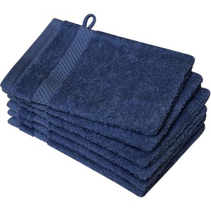 Waschhandschuh DYCKHOFF Planet Waschlappen Gr. B/L: 16 cm x 21 cm, blau (marine) Waschhandschuhe Waschlappen