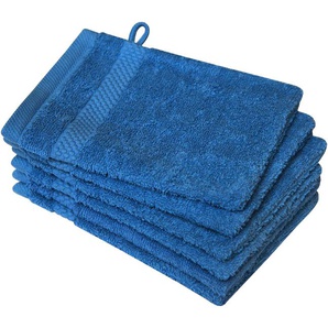 Waschhandschuh DYCKHOFF Planet Waschlappen Gr. B/L: 16 cm x 21 cm, blau Waschhandschuhe Waschlappen