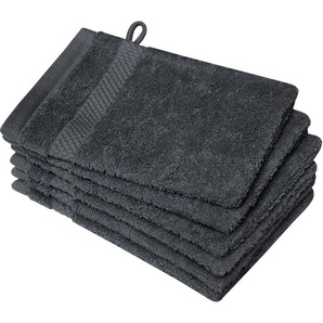 Waschhandschuh DYCKHOFF Planet Waschlappen Gr. B/L: 16 cm x 21 cm, grau (anthrazit) Waschhandschuhe Waschlappen