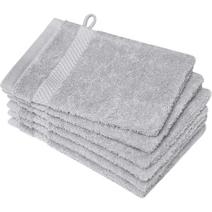 Waschhandschuh DYCKHOFF Planet Waschlappen Gr. B/L: 16 cm x 21 cm, silberfarben (silber) Waschhandschuhe Waschlappen