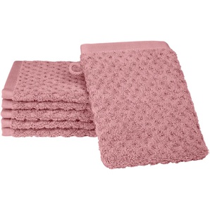 Waschhandschuh ROSS Harmony Waschlappen Gr. B/L: 16 cm x 22 cm, rosa (altrosé) Waschhandschuhe Waschlappen 100 % Baumwolle