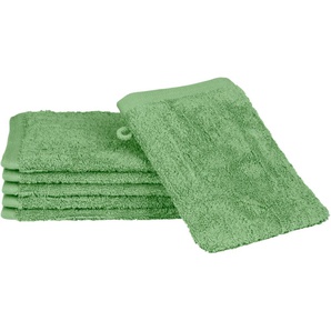 Waschhandschuh ROSS Premium Waschlappen Gr. B/L: 16 cm x 22 cm, grün (schilf) Waschhandschuhe Waschlappen 100% Baumwolle