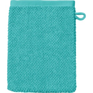Waschhandschuh ROSS SELECTION Waschlappen Gr. B/L: 16 cm x 21 cm, blau (türkis, grün) Waschhandschuhe Waschlappen 100 % Bio-Baumwolle