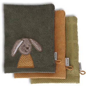 Waschhandschuh STERNTALER EDDY Waschlappen Gr. B/L: 15 cm x 21 cm, braun (rost) Waschhandschuhe Waschlappen nachhaltig aus Bio-Baumwolle