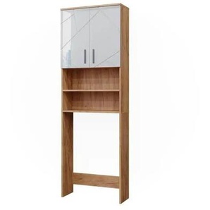 Waschmaschinenschrank - holzfarben - Materialmix - 64 cm - 190,5 cm | Möbel Kraft