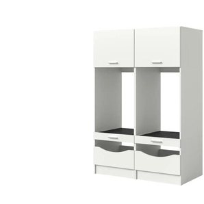 Waschmaschinenumbau Set - weiß - Materialmix - 133 cm - 195 cm | Möbel Kraft