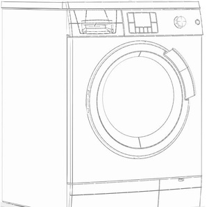 Waschmaschinenumbauschrank IMPULS KÜCHEN Turin, Breite 60 cm Schränke Gr. B/H/T: 60 cm x 43,5 cm x 57,6 cm, grau (beton, optik schiefer dunkelgrau) Zubehör für Waschmaschinen