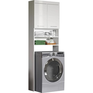 Waschmaschinenumbauschrank INOSIGN Avena Schränke Gr. B/H/T: 63 cm x 187 cm x 24 cm, 2 St., weiß (weiß, hochglanz) Zubehör für Waschmaschinen