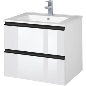 Waschtisch CYGNUS BATH Spazio Waschtische schwarz-weiß (weiß, schwarz) Waschtische Breite 60 cm
