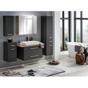 Waschtisch Duo 102cm Schwarz/Anthrazit