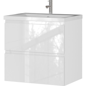 Waschtisch GERMANIA Scantic Waschtische weiß (weiß, weiß) Waschtische Badmöbel Waschplatz inkl. Waschbecken, Breite 60 cm