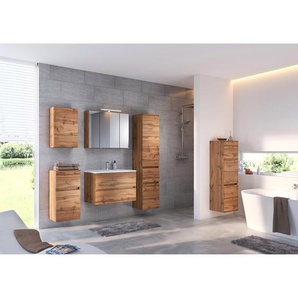 Waschtisch Tira 80cm Braun/Wotaneiche Dekor