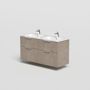 Waschtisch WELLTIME Ahus Waschtische Gr. 120 cm double, grau (concrete) Waschtische