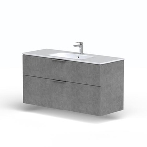 Waschtisch WELLTIME Ahus Waschtische Gr. 120 cm, grau (concrete) Waschtische