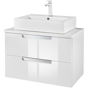 Waschtisch WELLTIME Malibu, weiß, B:80cm H:67cm T:47cm, Waschtische, 80 cm Breite