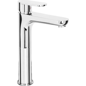 Waschtischarmatur CORNAT DENIA Armaturen Gr. B/H/T: 5 cm x 28 cm x 18,75 cm, grau (chromfarben) Waschtischarmaturen Wasserhahn