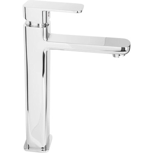 Waschtischarmatur CORNAT NURIA Armaturen Gr. B/H/T: 6 cm x 30 cm x 20 cm, grau (chromfarben) Waschtischarmaturen Wasserhahn