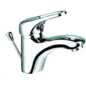 Waschtischarmatur EYCKHAUS BATH & RELAXING Rhein Armaturen grau (chromfarben) Waschtischarmaturen Waschbeckenarmatur mit Ablaufgarnitur, Einhebelmischer, Hochdruck